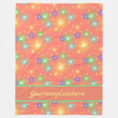 多くの陽気なデジタルパーティーを日光浴する フリースブランケット (正面)