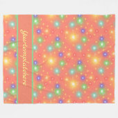 多くの陽気なデジタルパーティーを日光浴する フリースブランケット (正面(横))