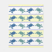 多くの青いカメフリースブランケット フリースブランケット (正面)