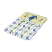 多くの青いカメ任意の家族名バスマット バスマット (アングル)