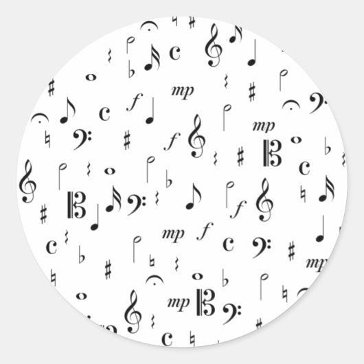 多くの音楽 ラウンドシール (正面)