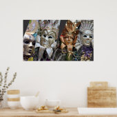 多くの顔のマルディグラ ポスター (キッチン)