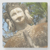 多くの顔ワイ…タイ,イサーン,ノングカイ ストーンコースター (正面)