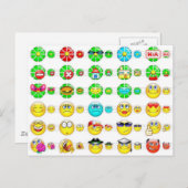 多くの顔 ポストカード (正面/裏面)