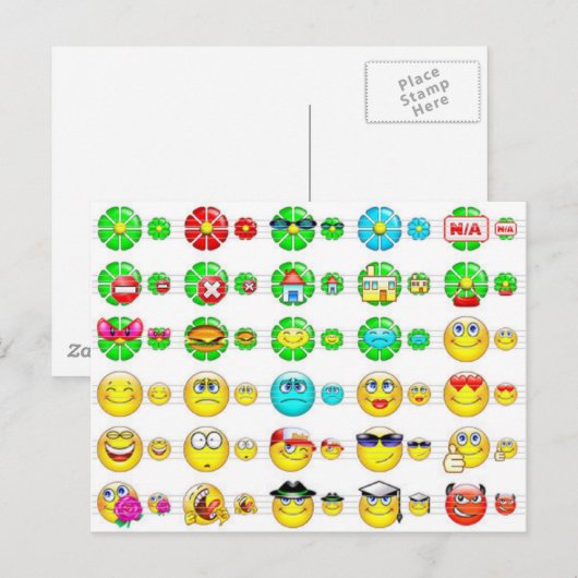 多くの顔 ポストカード (正面/裏面)