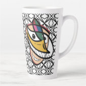 多くの顔（錯視） カフェラテマグ (右)