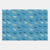 多くの馬のデザインラッピング紙シート ラッピングペーパーシート (正面3)