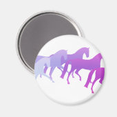 多くの馬（紫） マグネット (正面/裏面)