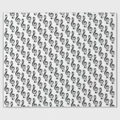 多くの高音クレフ、 音符記号ミュージカル記号 ラッピングペーパー (フラット)