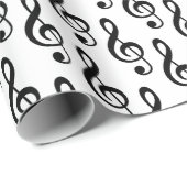 多くの高音クレフ、 音符記号ミュージカル記号 ラッピングペーパー (ロールコーナー)