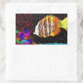 多くの魚の一つ 長方形シール (バッグ)