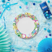 多くの鮮明な円 ペーパープレート (パーティー)