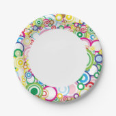 多くの鮮明な円 ペーパープレート (正面)