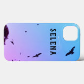 多くの鳥とコントレイル&あなたの名前 Case-Mate iPhoneケース (裏面 (横))