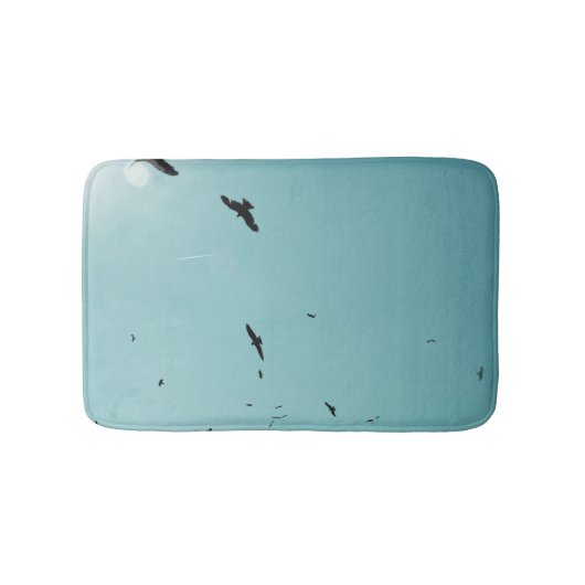 多くの鳥とコントレイル バスマット (正面)