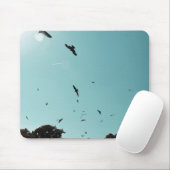 多くの鳥とコントレイル マウスパッド (マウス)