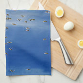 多くの鳥 キッチンタオル (四つ折り)