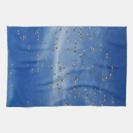 多くの鳥 キッチンタオル