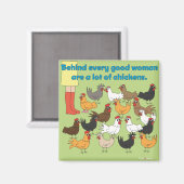 多くの鶏の磁石 マグネット (正面/裏面)