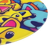 多くの黄色い犬は幸せな犬 カッティングボード (角)