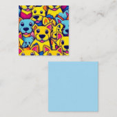 多くの黄色い犬は幸せな犬 ノートカード (正面/裏面)