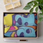 多くの黄色い犬は幸せな犬 薄葉紙 (ギフト)