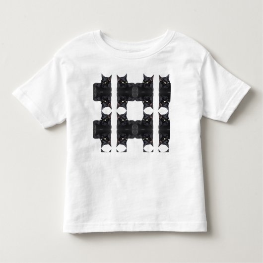 多くの黒猫のティー トドラーTシャツ (正面)