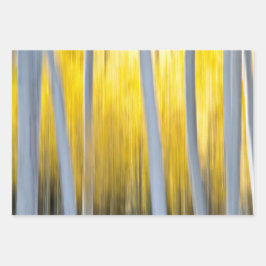 多くの《植物》アスペンの木 ラッピングペーパーシート