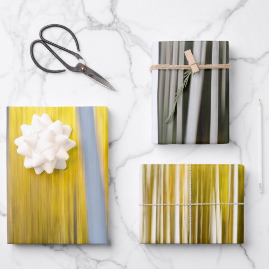 多くの《植物》アスペンの木 ラッピングペーパーシート (正面)