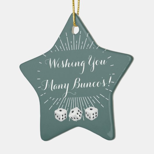 多くのBuncosを望みます セラミックオーナメント (左)