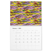 多くのcoを持つ非常にカラフルのパター違うン カレンダー (2月 2026)