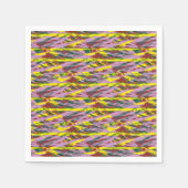 多くのcoを持つ非常にカラフルのパター違うン スタンダードカクテルナプキン (正面)