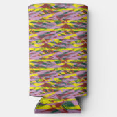 多くのcoを持つ非常にカラフルのパター違うン スリム缶クーラー (裏面)