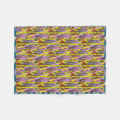 多くのcoを持つ非常にカラフルのパター違うン フリースブランケット (正面(横))