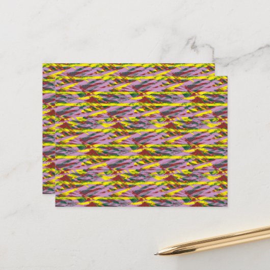 多くのcoを持つ非常にカラフルのパター違うン ポストカード (正面/裏面インサイチュ)