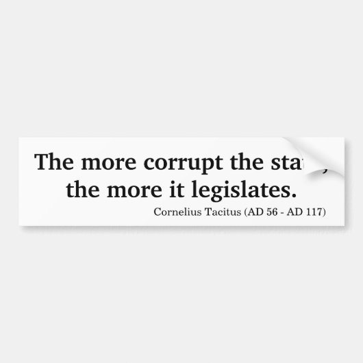 多くは州を買収します、もっと立法化します バンパーステッカー (正面)