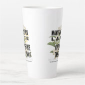 多くは死ぬが早すぎる。ニーチェ カフェラテマグ (正面)