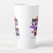 多くは死ぬが早すぎる。ニーチェ カフェラテマグ (正面)