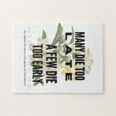 多くは死ぬが早すぎる。ニーチェ ジグソーパズル (横)