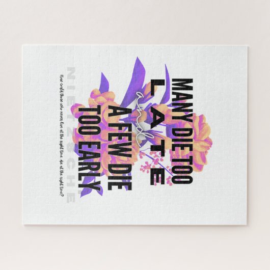 多くは死ぬが早すぎる。ニーチェ ジグソーパズル (横)