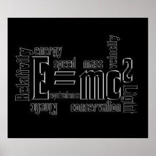 多く同値E=MC2科学ポスタータイポグラフィ ポスター