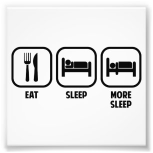 、多く睡眠食べて下さい、眠らせて下さい フォトプリント