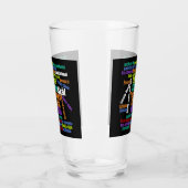 多カラフルくの言語のワードアート応援 タンブラーグラス (左)