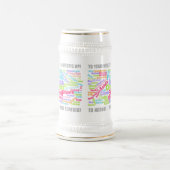 多カラフルくの言語のワードアート応援 ビールジョッキ (中央)