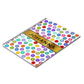 多カラフル円+名前をカスタムする ノートブック (左側)