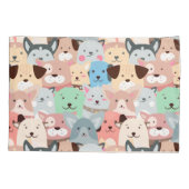 多カラフル犬デザイン枕ケース 枕カバー (裏面)