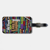 多カラフル言語でWord Cloud ラゲッジタグ (裏面横)