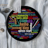 多カラフル言語でWord Cloud 缶バッジ (インサイチュ)