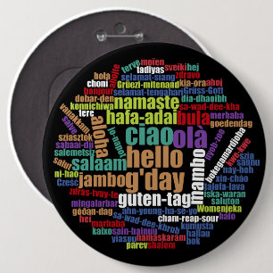 多カラフル言語でWord Cloud 缶バッジ