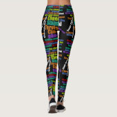 多カラフル言語の応援トーストWord Cloud レギンス (裏面)